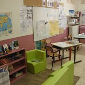 The classroom.